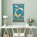 Unblutige Jagd auf Giraffen Vintage Print by Moriz Jung