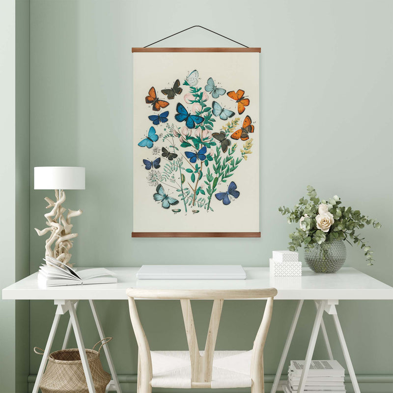 Kaleidoscope of Fluttering Butterflies Vintage Print