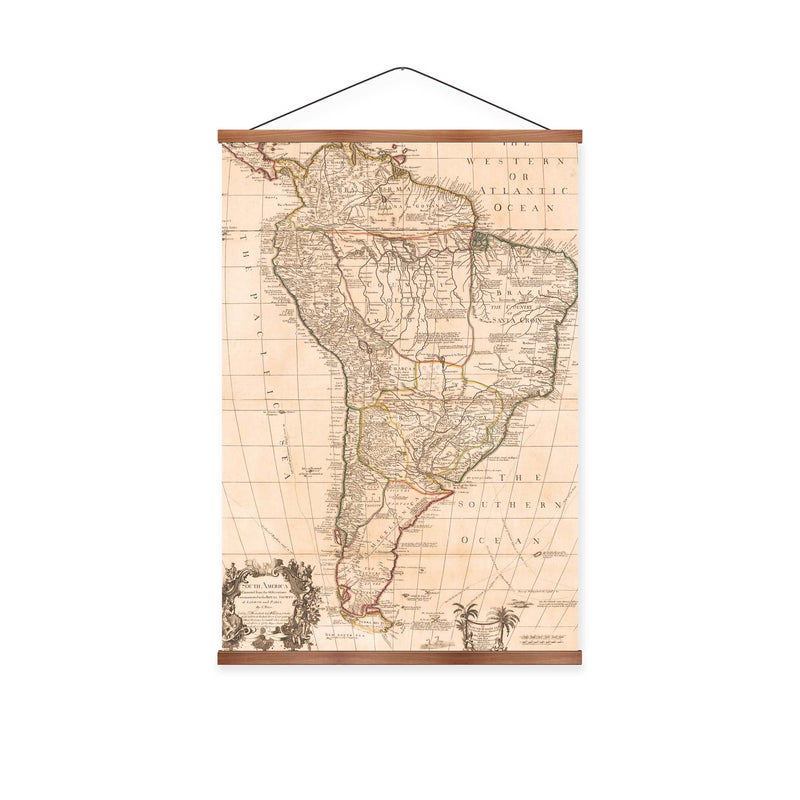 South America Vintage Map