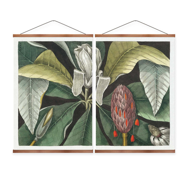 Umbrella Tree Vintage Tropical Print