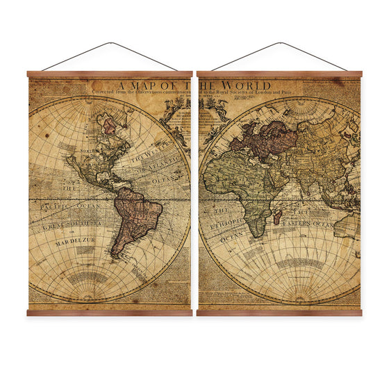 Hemispheres Atlas Vintage Map